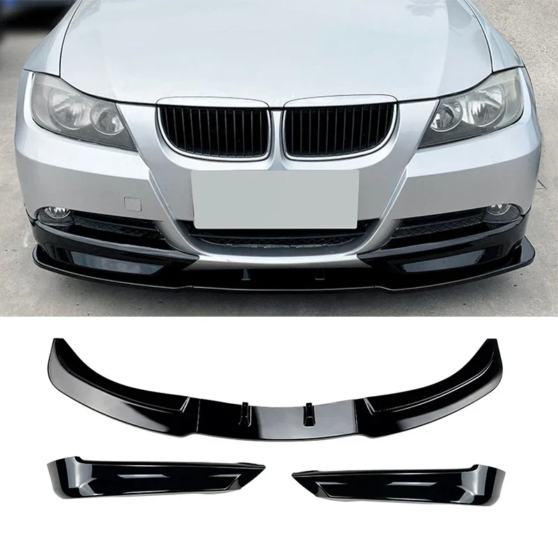 Front Bumper Spoiler Lip Lower Body Kit Diffuser Splitter Tuning Guard For BMW 3 Series E90 E91 320i 330i 2005-2008
