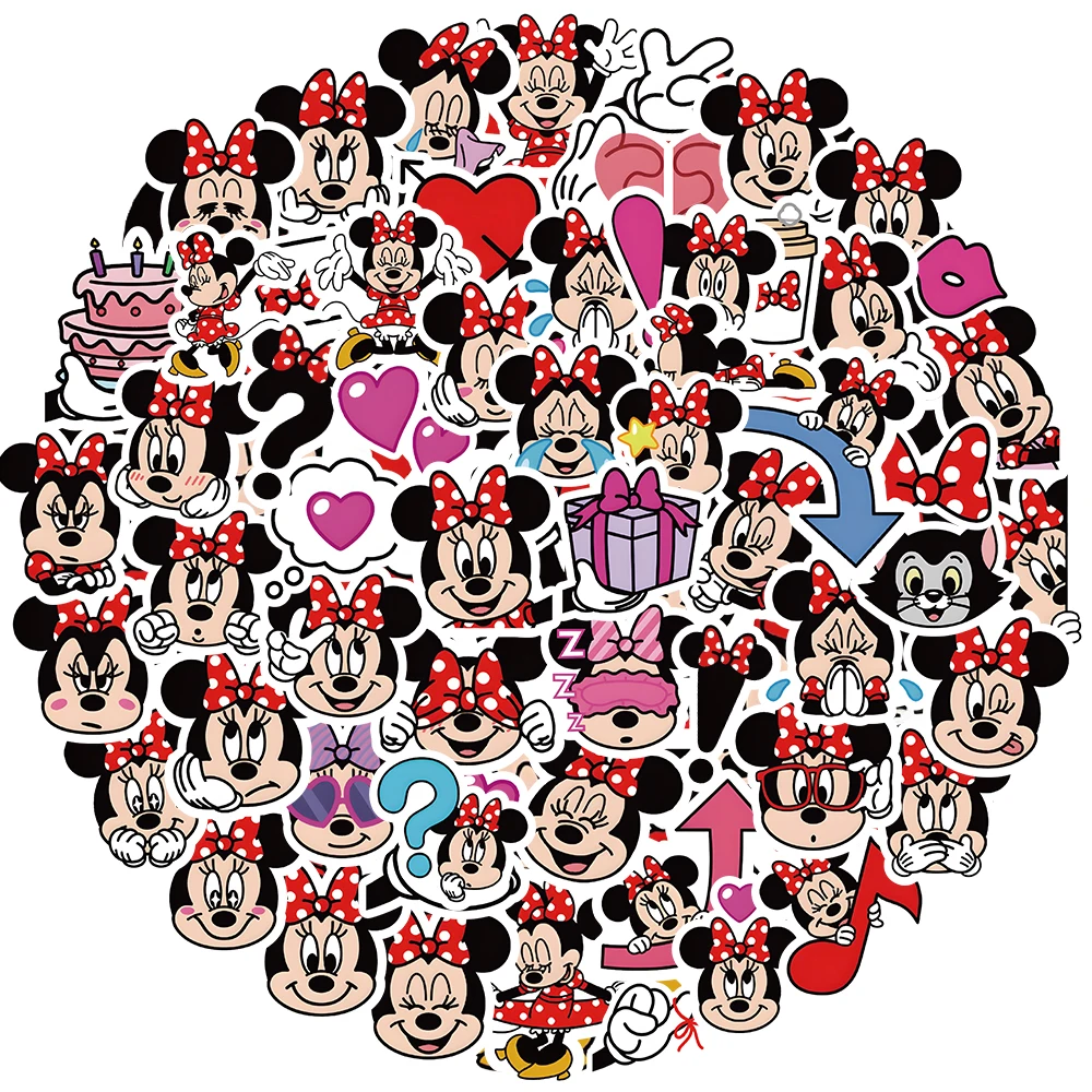 

10/30/60PCS Disney Mickey Minnie Mouse Stickers Cute Decals DIY Phone Skateboard Guitar Scrapbook Kawaii Cartoon Kid Sticker Toy