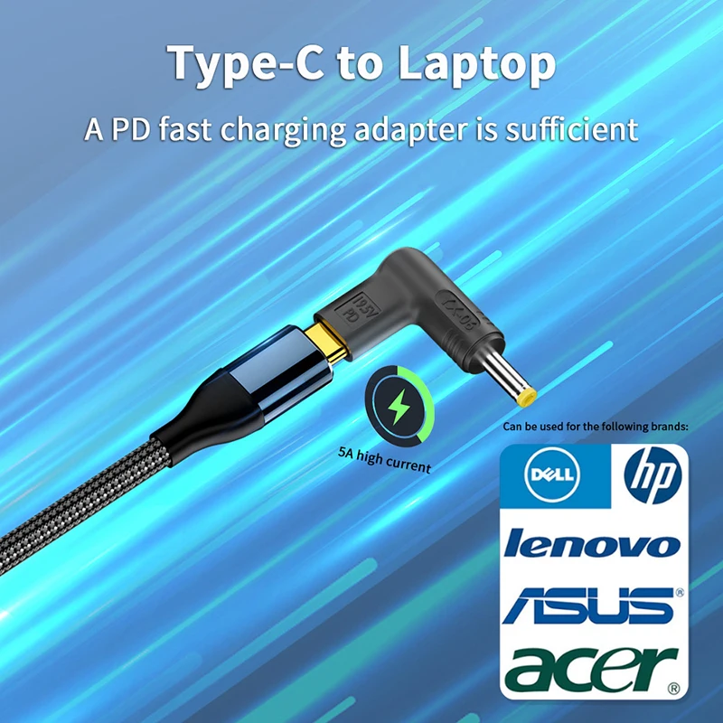 

Универсальный адаптер быстрой зарядки PD USB C мощностью 100 Вт для Lenovo Asus HP Dell
