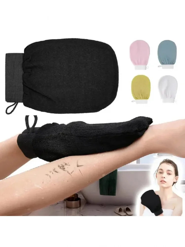1/2 pièces gants de douche de nettoyage Aponge gants de gommage de douche gants exfoliants Massage du visage acariens gants exfoliants bain