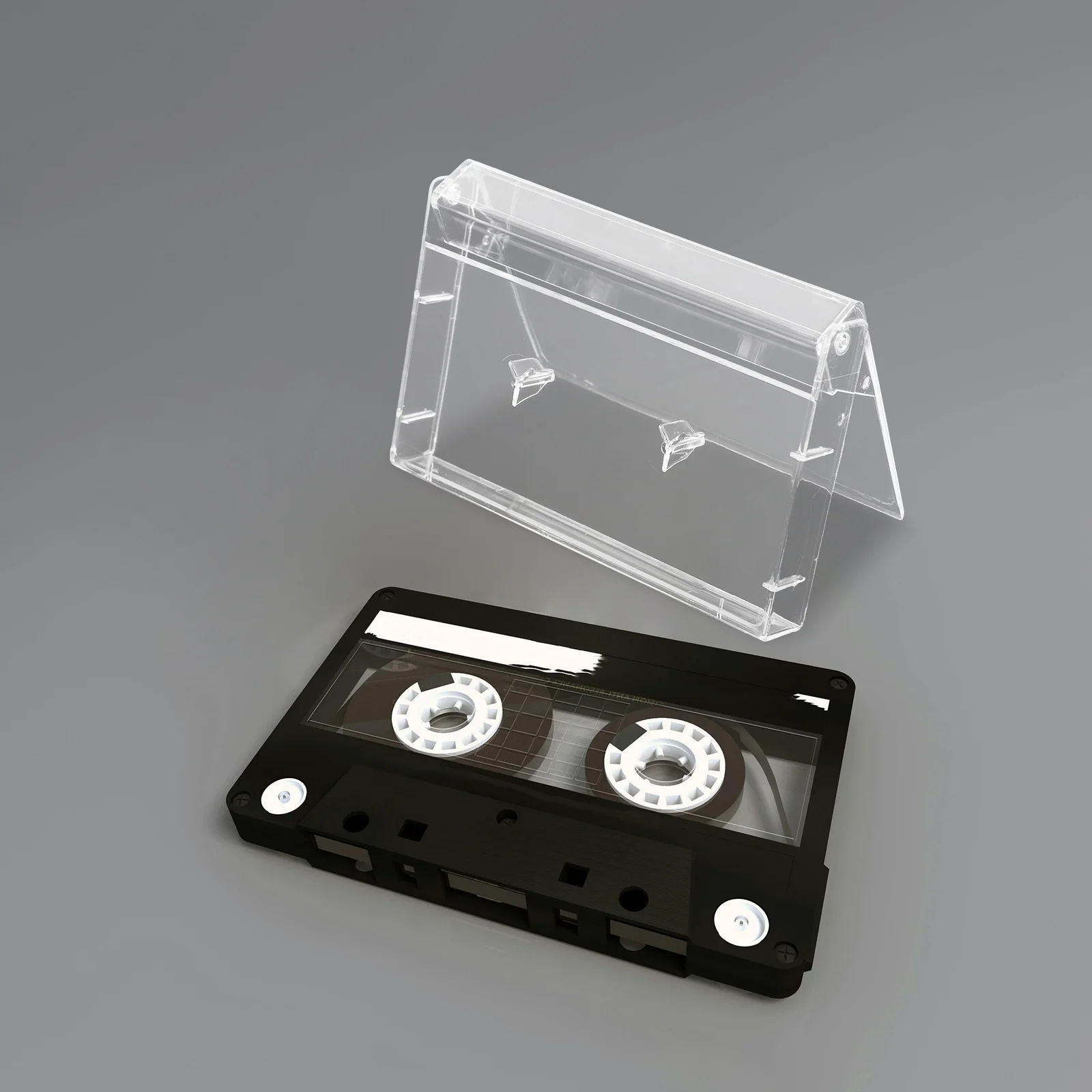 

2Pcs Transparent Tape Storage Boxes Clear Plastic Organizer Dustproof Cases for Music Cassettes Recording Audio Containers