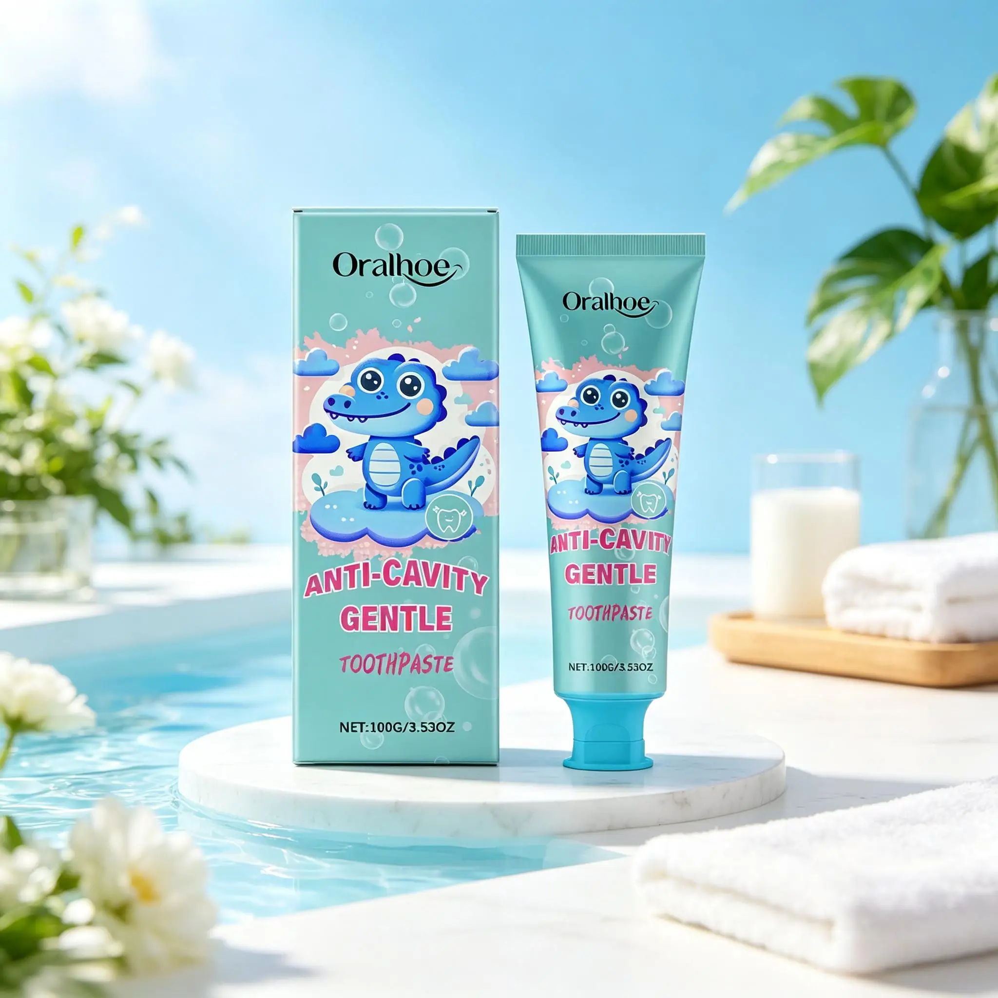 Children Anti-Cavity Toothpaste Removal Yellow Teeth Relieves Gums Decay Sensitive Strengthen Tooth Enamel Prevents Acid Erosion
