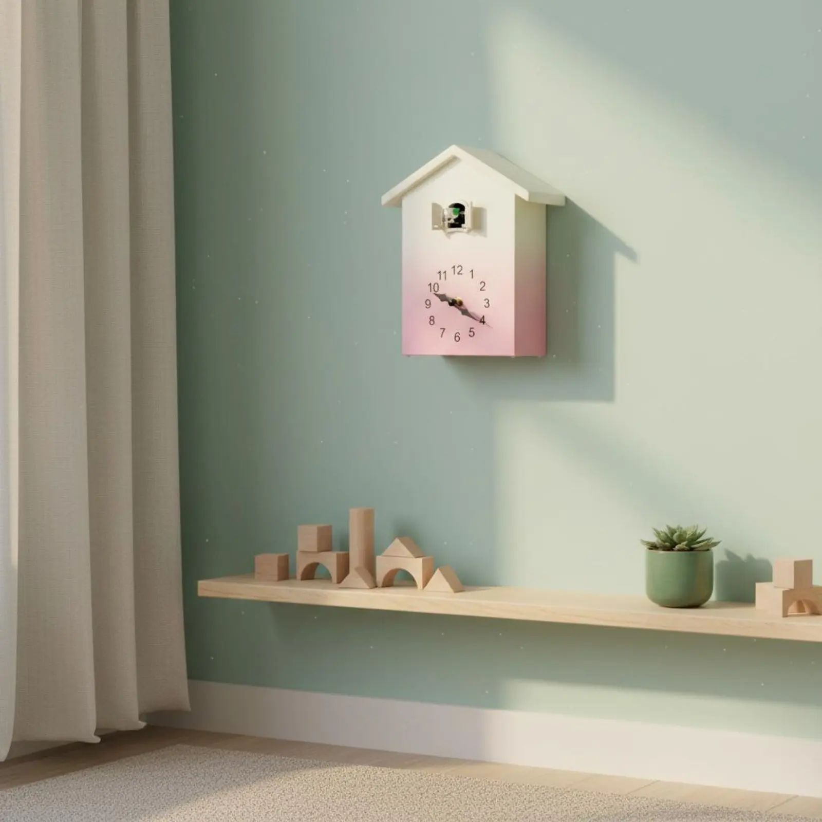 Reloj de pared cucú con diseño bonito para decoración del hogar