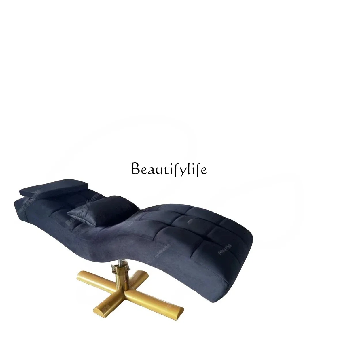 1 ** سرير تدليك تجميلي جديد على شكل حرف S مانيكير، رموش، وجه، جانب سرير قابل للتعديل