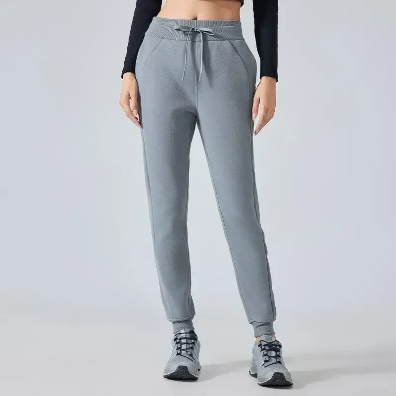 Lemon Autumn Winter Women Fitness Exercise Cotton Blend Jogger Sweatpants Women Scuba High Waist Sweatpants Yoga Clothing