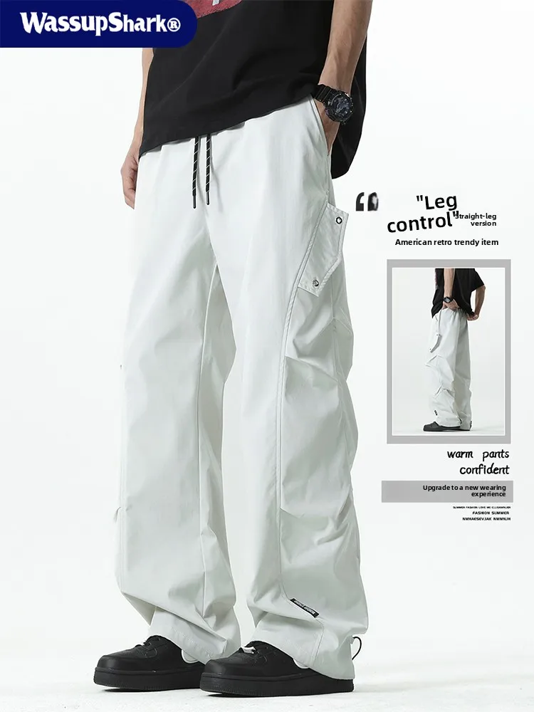 

WASSUP ARK American Sle Casual Work Pants Men's Summer Thin Outdoor Sports Climbing Leisure Long Trousers Breathable Stra...