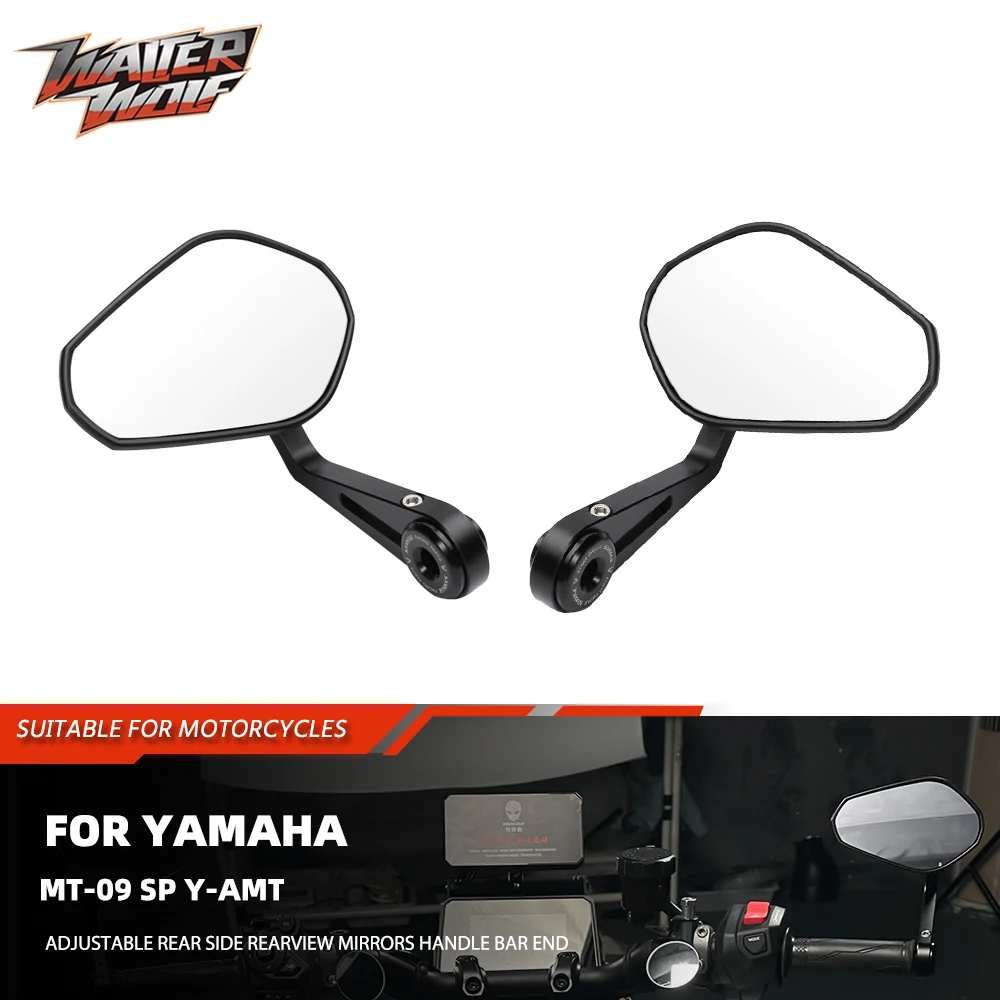 

Motorcycle Adjustable Rearview Handle Bar End Mirror Side Mirror Fit For Yamaha MT-09 SP Y-AMT MT09 MT 09 YAMT Handlebar Mirror