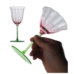 Fashion Life Art 110-280ml Goblet Flower Pattern Red Wine Champagne Matini Cocktail Cup Family Festival Drinkware Gift