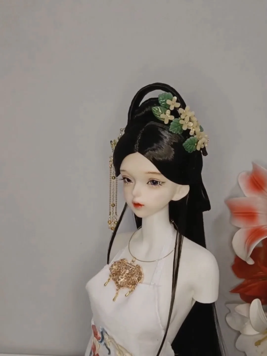 1/4 1/3 BJD Puppe Perücken Altes Kostüm Hanfu Vintage Stil Langes Haar Fee Perücke Für MSD SD13 Mädchen SSDF Onkel Zubehör A1687