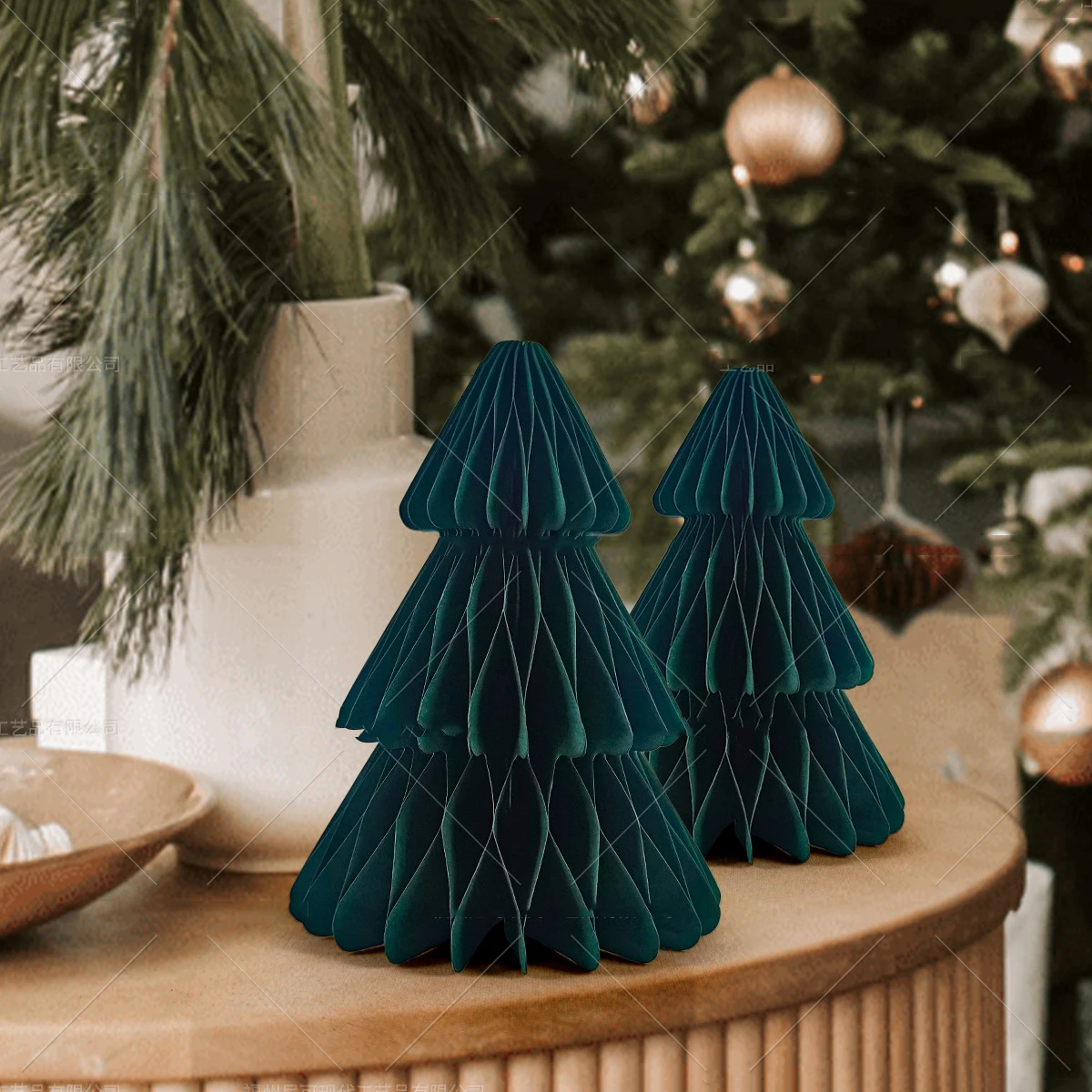 Creative Mini Christmas Tree Decoration Honeycomb Folding Christmas Tree Decor Household Space Arrangement Christmas Decor