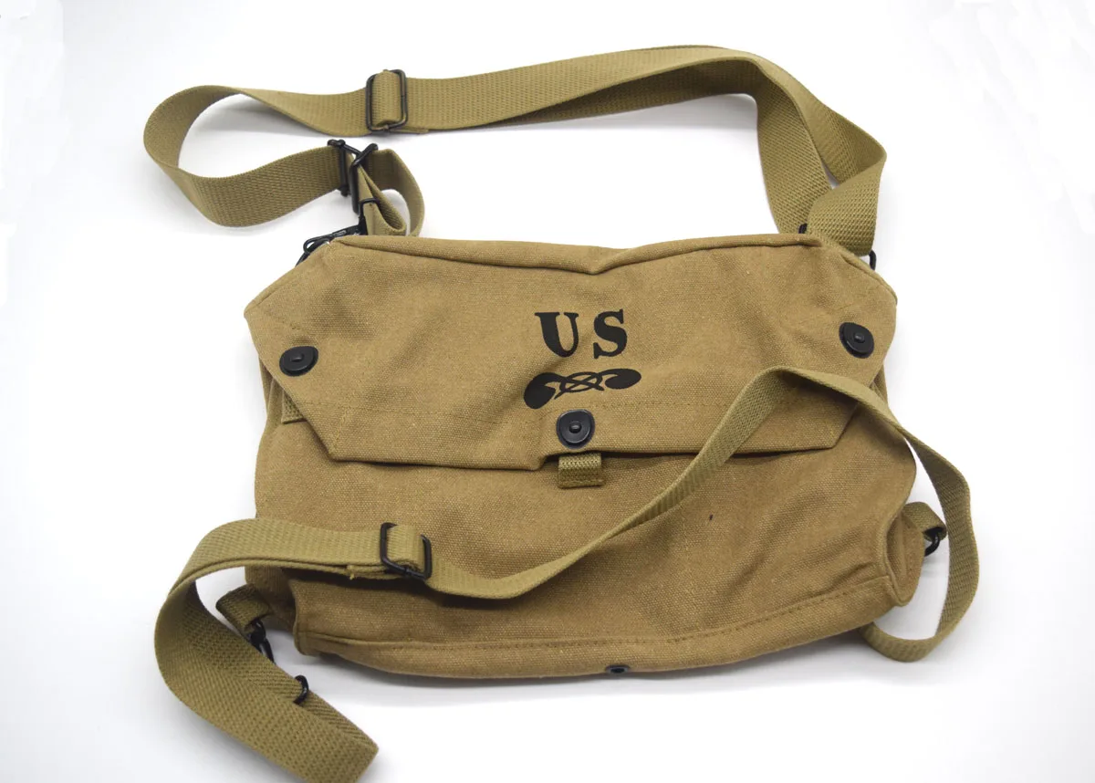 Cosplay U.S. ARMY LIGHTWEIGHT SERVICE GAS MASK BAG khaki Color