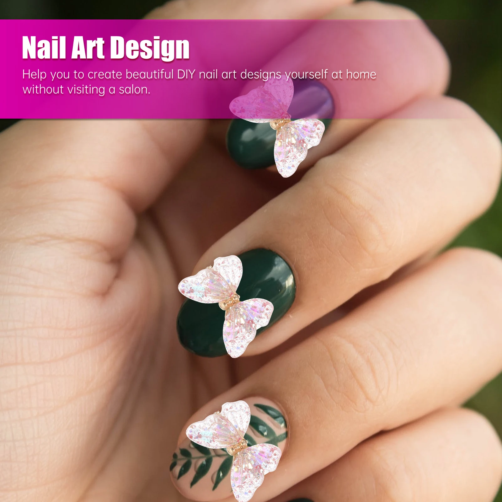 

5pcs diy Spring Bowknot Art Studs Durable Nail Embellishment Manicure Accessories For Party Night Out Fancy Dress Diy Nail