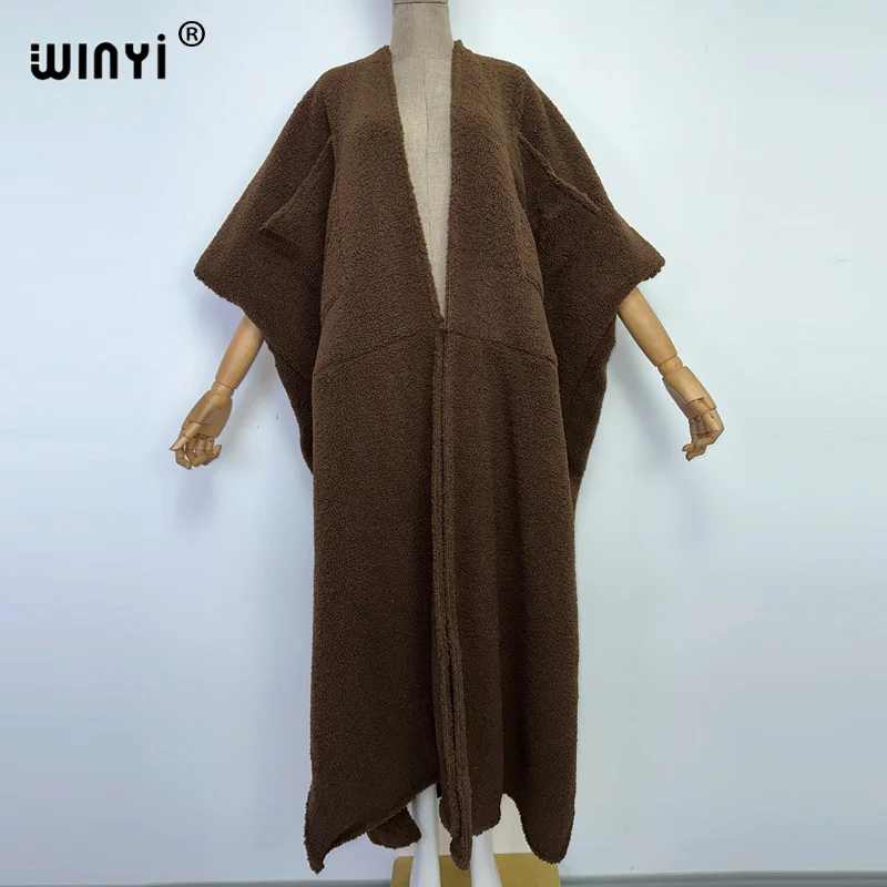 2022 WINYI Winter Women elagant High Quality Long Fur Coat Loose Over Coat Double thickening Warm Jacket Female Plush Teddy Coat