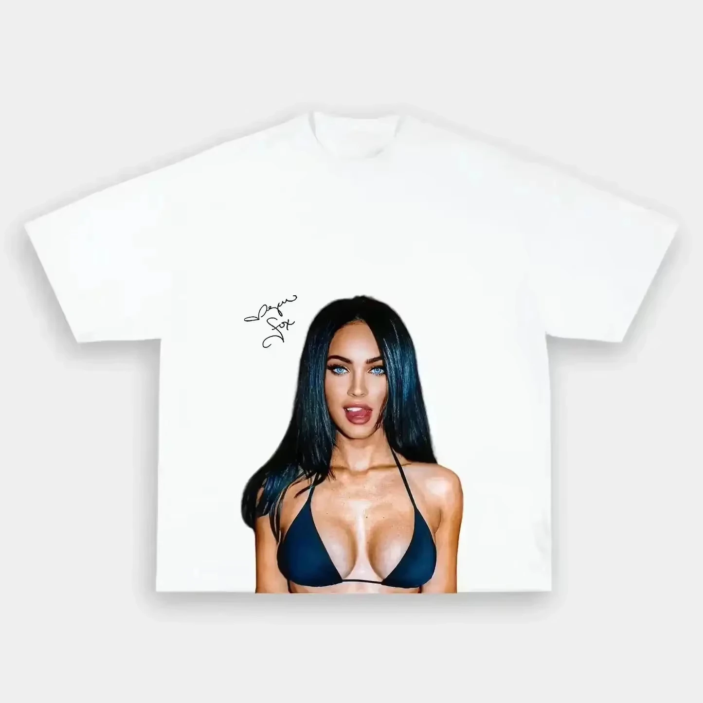 Megan Fox Signature Portrait Graphic Printed T-shirt Man Women Cotton T-shirt Men's T-shirts 2026 Summer Men's Clothing Tops