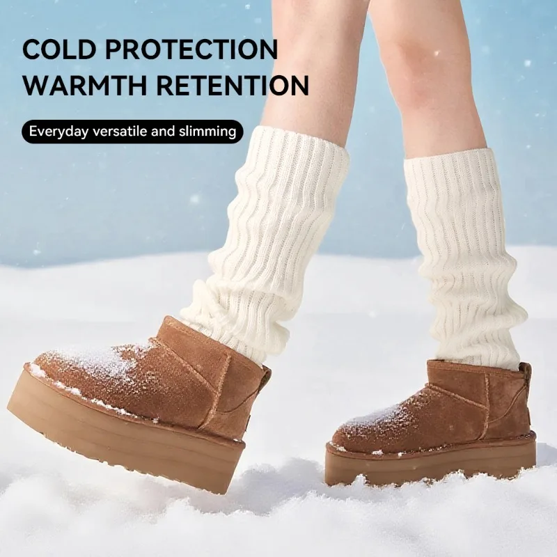 

Knitted Lolita Leg Warmers Women's Long Socks Autumn Winter Wool Foot Cover Arm Warmer Y2K Crochet Heap Slouch Socks Boot Cuffs