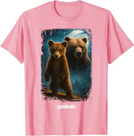 Somiedo Bär Lustiges Tierliebhaber-Bären-T-Shirt Y2k Camping Grafik Ästhetische Kleidung Humor Weiches Baumwoll-T-Shirt Kurzarm Geschenk – Detail 8