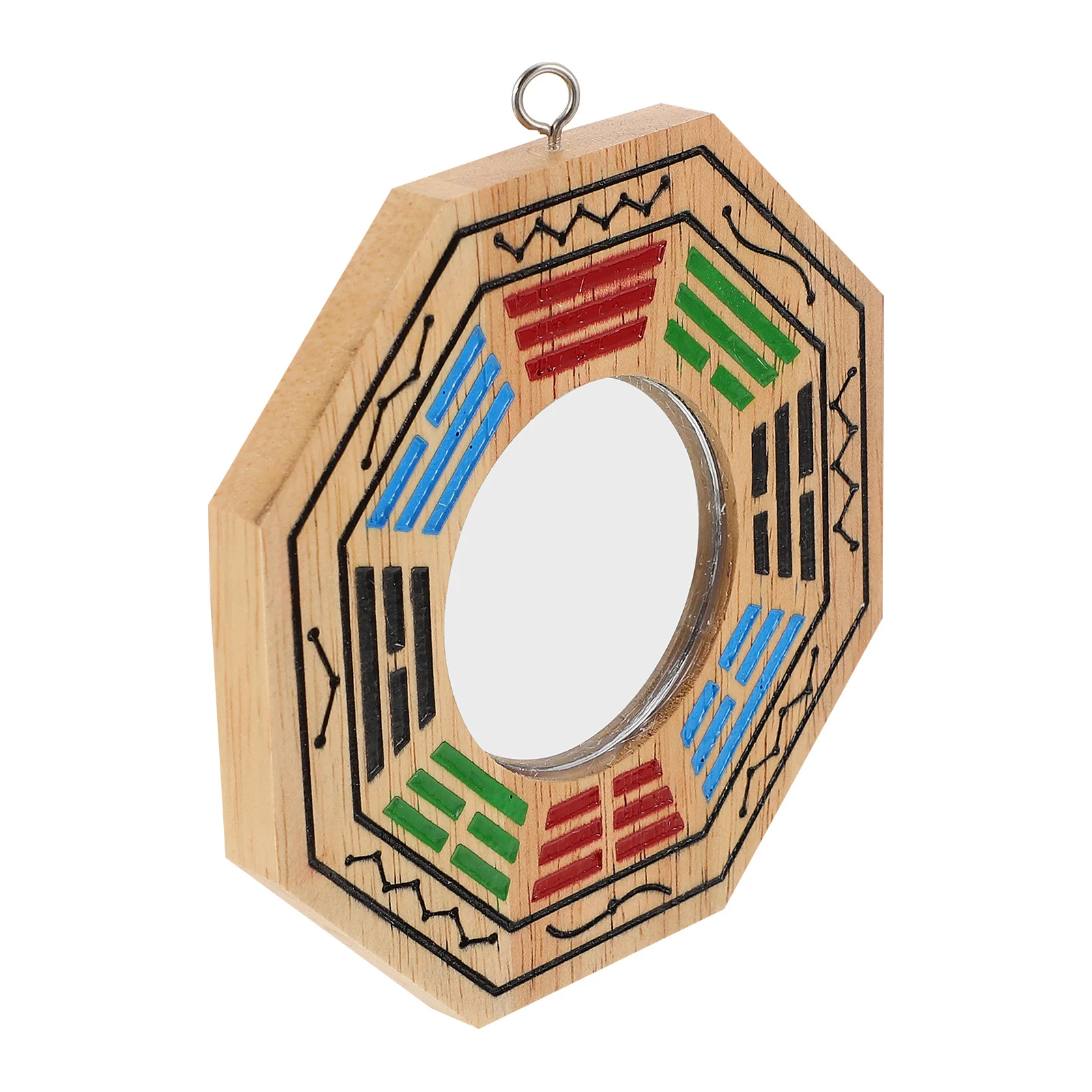 تاي تشي ثمانية مخططات مرآة طرد الأرواح الشريرة زخرفة المنزل نعمة جدار المنزل تزين خشبية فنغ شوي ديكور الأرواح الشريرة طرد الأرواح الشريرة