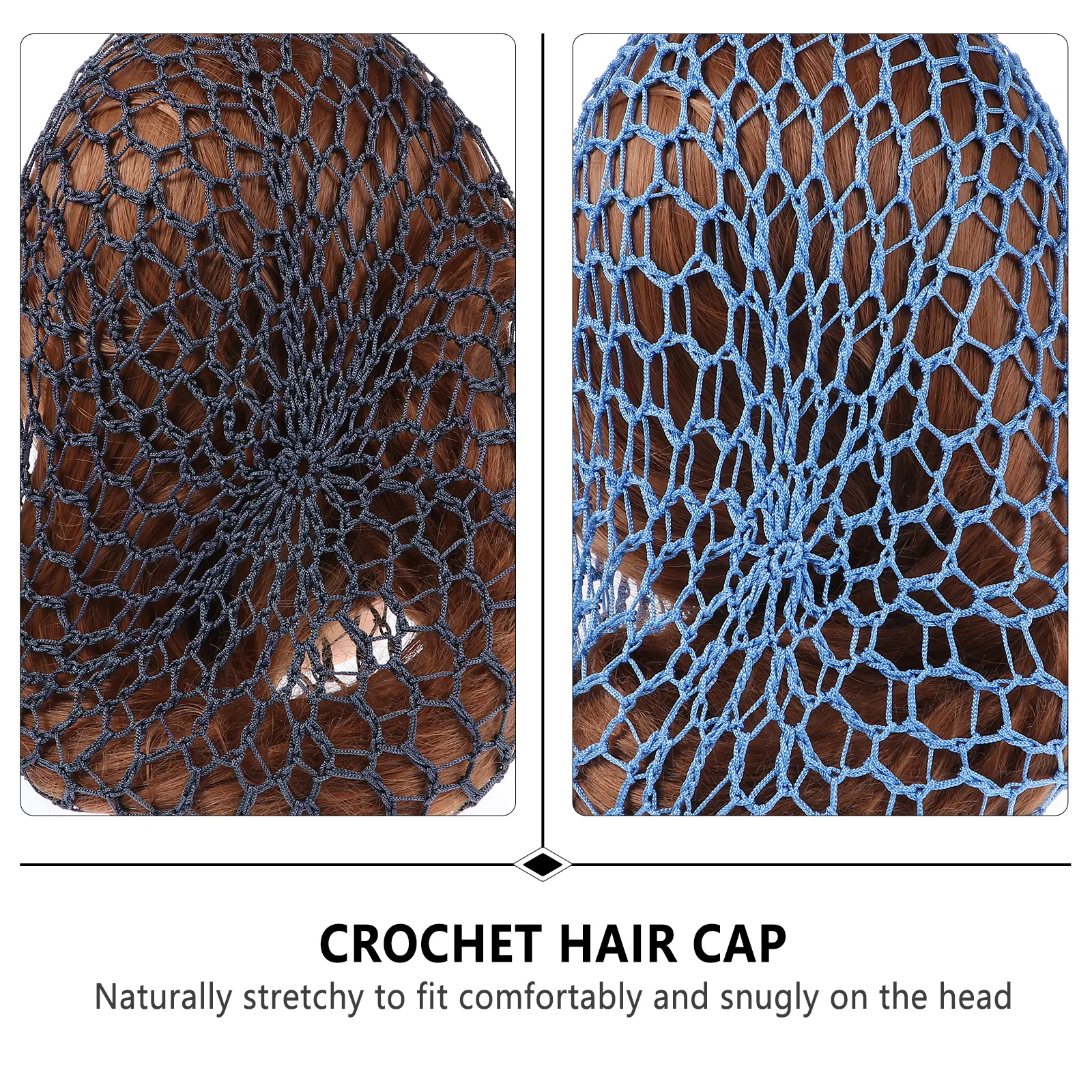 

2 Pcs Hair Care Net Bag Crochet Cap Sleep to Weave Accessory Polyester Cover Woman