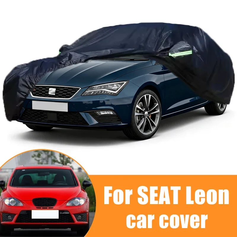 

For SEAT Leon All-Weather Car Covers 6-in-1 Waterproof Dustproof UV Proof Snowproof Scratch Resistant Protection