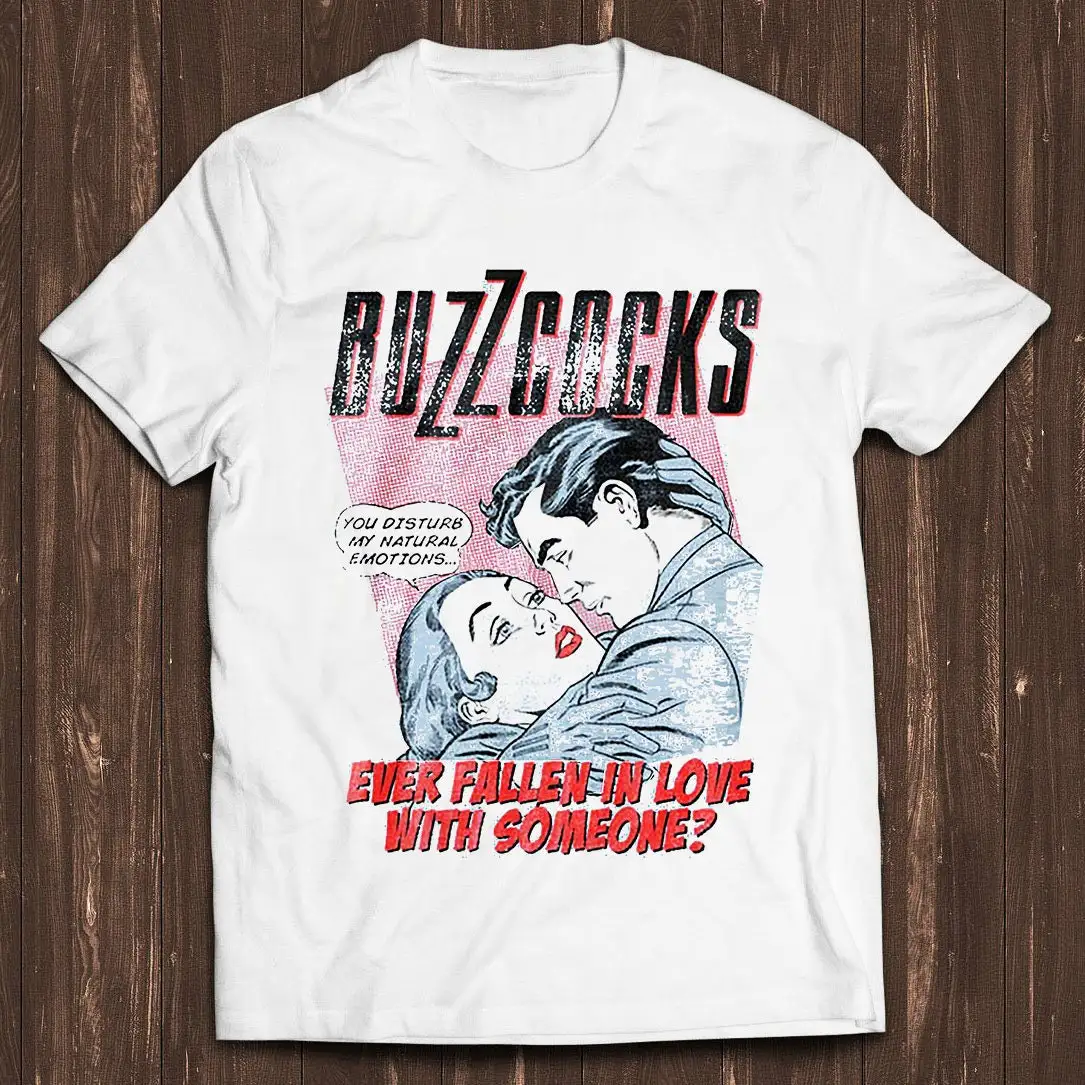 Estilo punk Gamer Cult Filme Música T Shirt, Buzzcocks Sempre Caído No Amor Meme, C7239