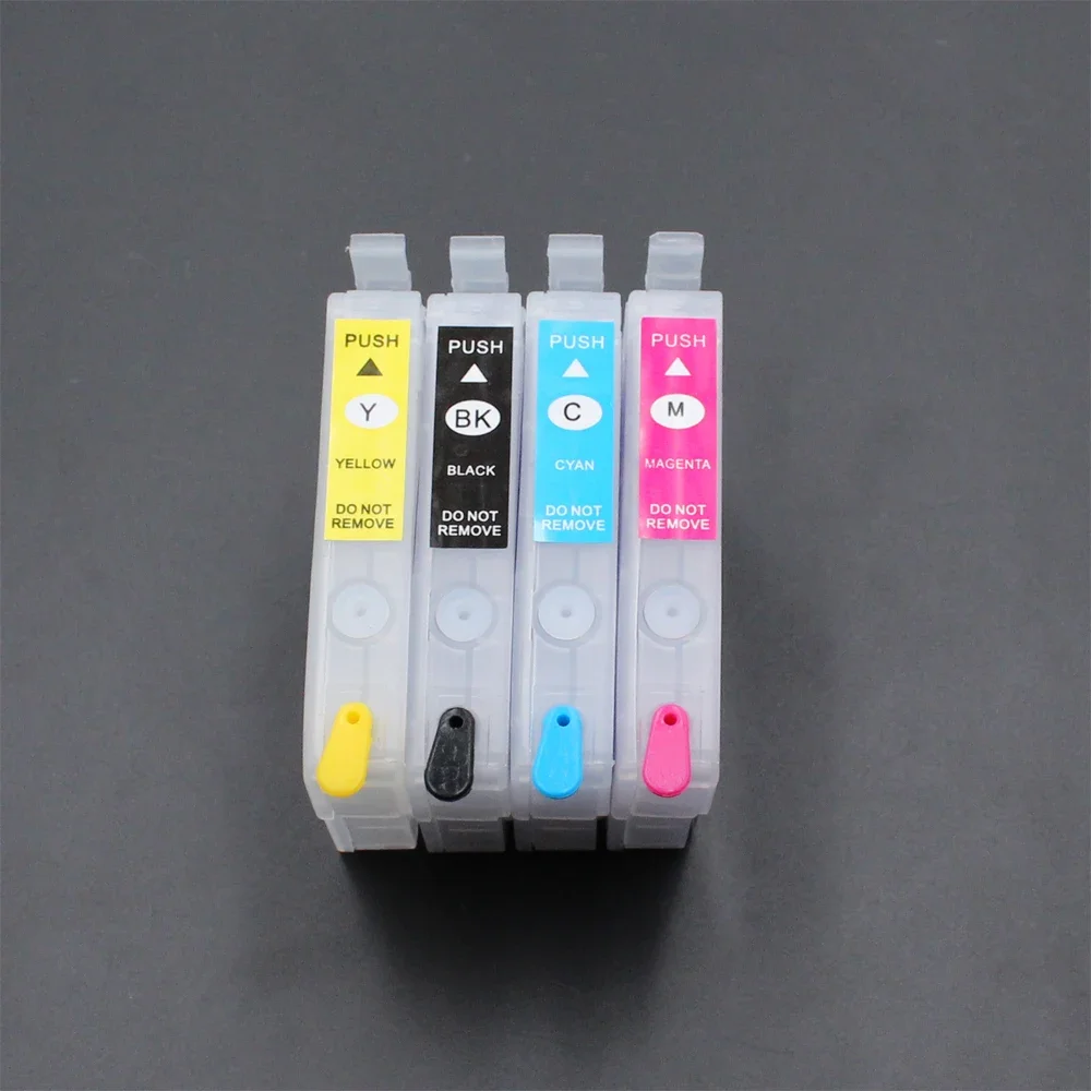 4pcs Refill Ink Cartridge with Chip for Epson XP-101 XP-201 XP-204 XP-401 XP-411 XP-211 XP-214 WF-2532 Printer T1971 T1962-T1964