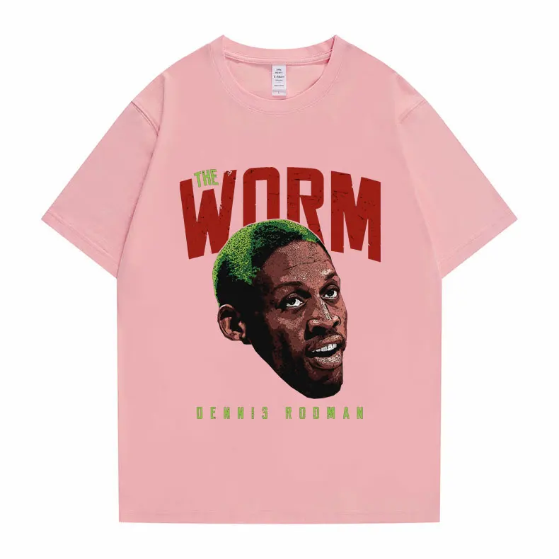 Hot New The Worm Dennis Rodman Graphic Tees Men Women Hip Hop Tshirt Boys Basketball T-shirt Male Loose T Shirts Man Streetwear