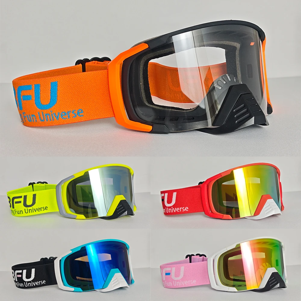 

2025 Fashion FBFU Winter skiing Goggles - Universal, HD Lenses Anti-Glare, Windbreak Ventilate Sports Safety Glasses