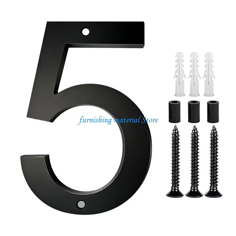 Y5GD Simple Acrylic Floating House Numbers Door Label Number Plate Sign with Screw for Home Mailbox Hotel Address Enduring