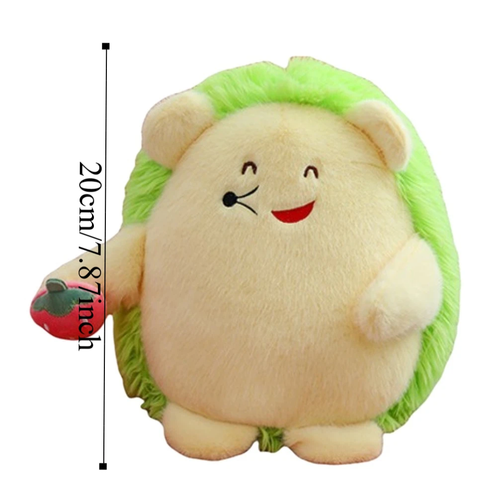 Cute Strawberry Hedgehog Plush Toy Carrot Fluffy Hedgehog Plush Pillow Cartoon Soft Animal Stuff Doll Friends