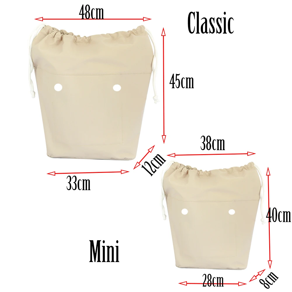 2021 New Large Capacity Insert Inner bag for Big Mini Obag Classic Mini Drawstring Colorful Inner Microfiber Fabric for O Bag