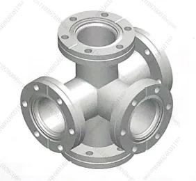 Ultra-high vacuum accessories 5-way cross-fixed 5-way cross-three-flange rotatable vacuum chamber