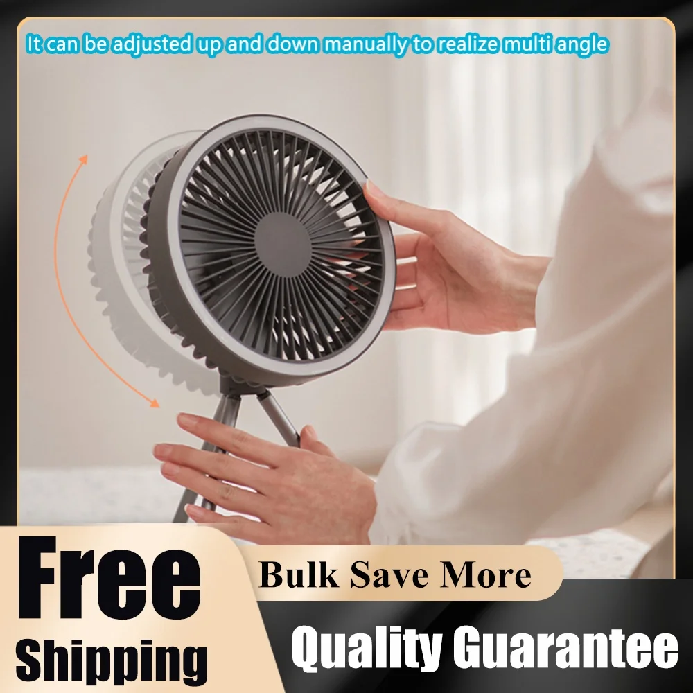 Camping Ceiling Fan Silent Brushless Motor for Home Office Car Indoor Outdoor
