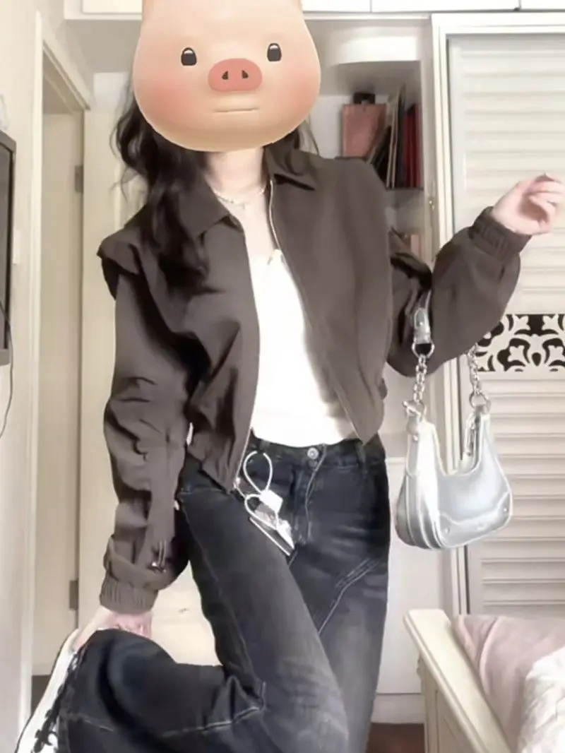 

Женские пальто, куртки-карго с несколькими карманами, хаки, зеленая модная верхняя одежда, пуговицы спереди, простые, базовые, женские, с длинным рукавом