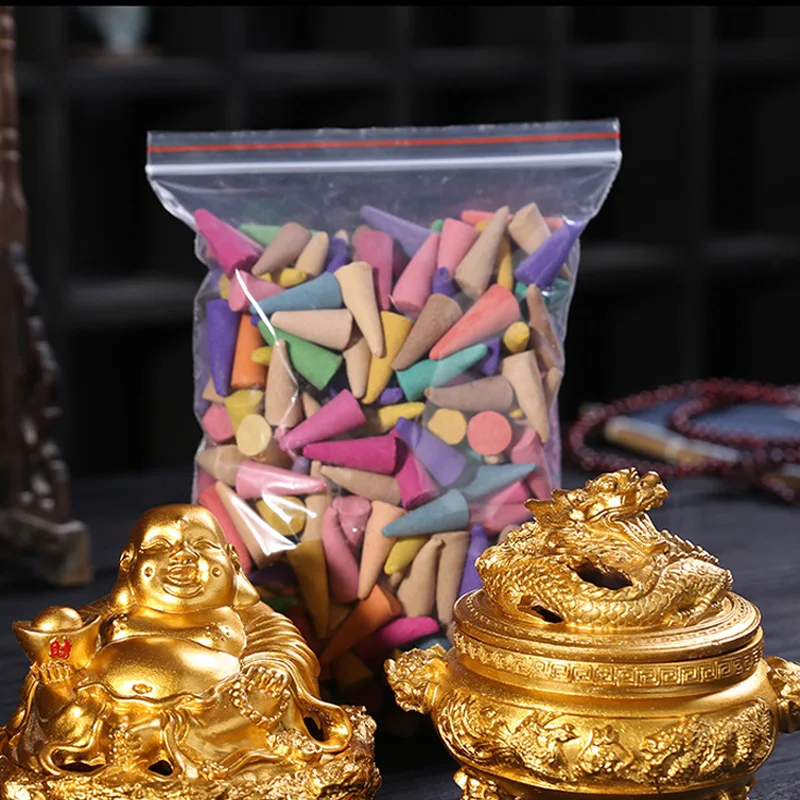 Mixed Fragrance Granules Colorful Scented Incense Cones Anxiety Relief Yoga Aromatherapy Natural Backflow Smoke Tower Incense