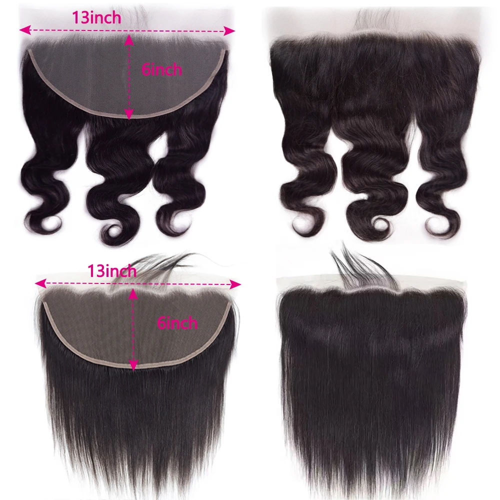 Straight 22 24 Inch Frontal 13x6 Only Lace Closure Human Hair 13x6 Ear To Ear Body Wave Frontal Lace Only 3-5 Days Delivery
