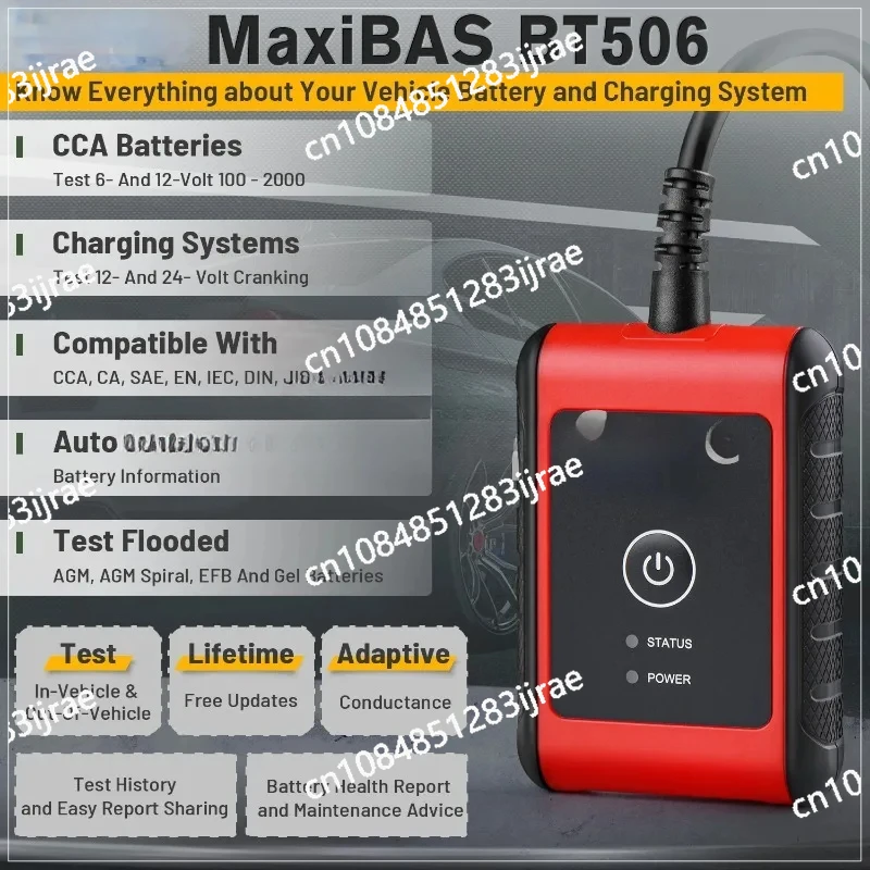 Bt506 Automotive Battery and Electrical System Analysis Tool Suitable for Daotong Maxisys Tablet PC