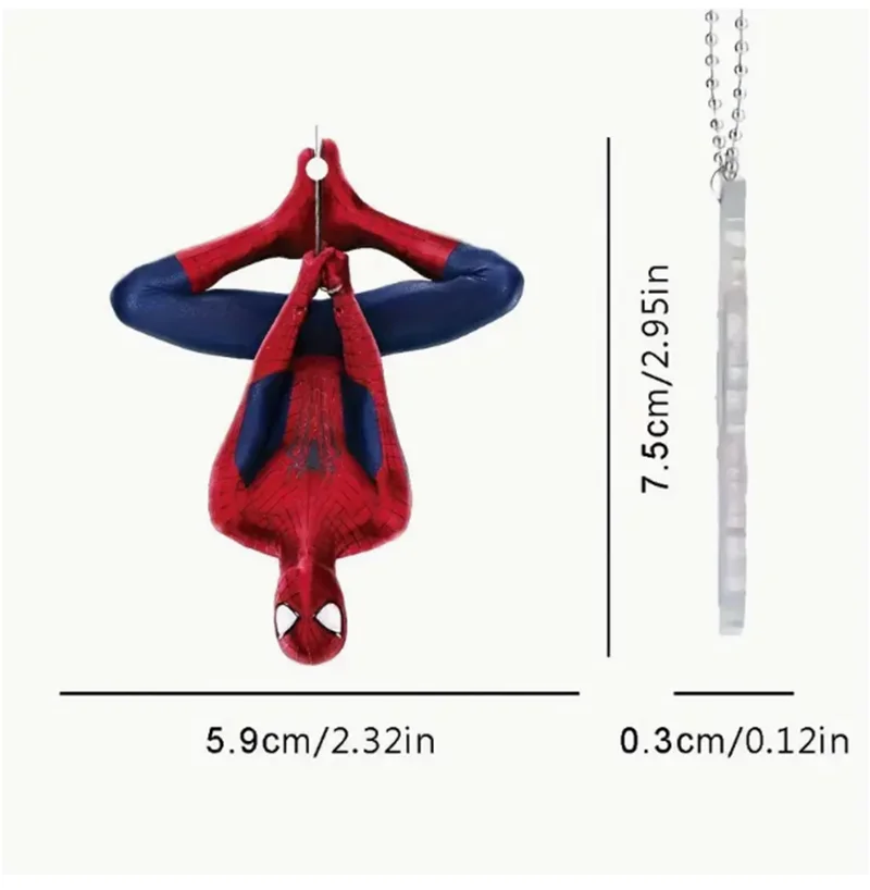 Anime Figure Deadpool  Wolverine Car Decorative Pendant Spiderman keychain Acrylic Decorative Pendants kids Toy Christmars Gifts