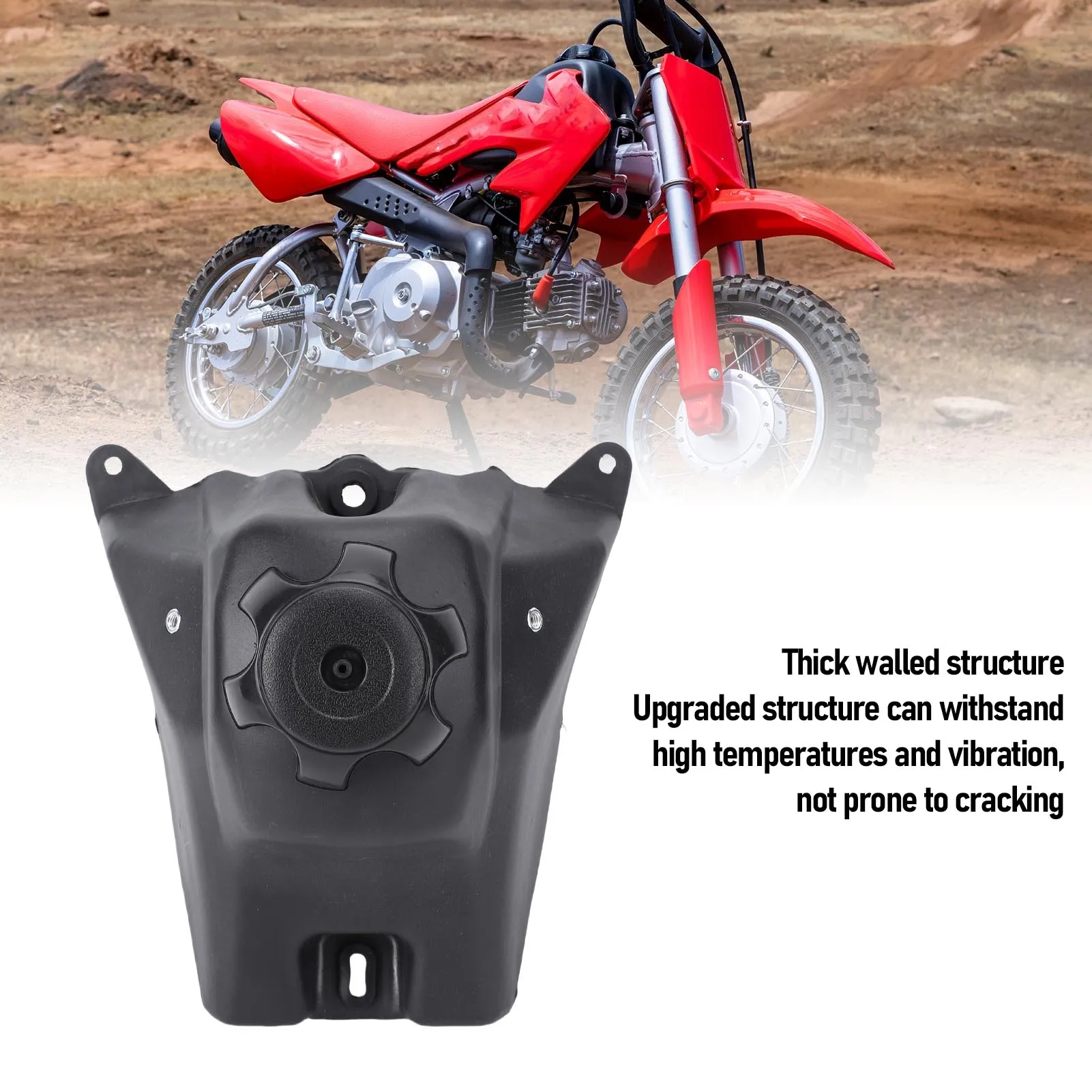 

Газовое топливо 2,5 л, пластиковое газовое топливо 2,5 л с газовым противоударным бензиновым топливом, замена для XR50 CRF50 Pit Dirt Bikes