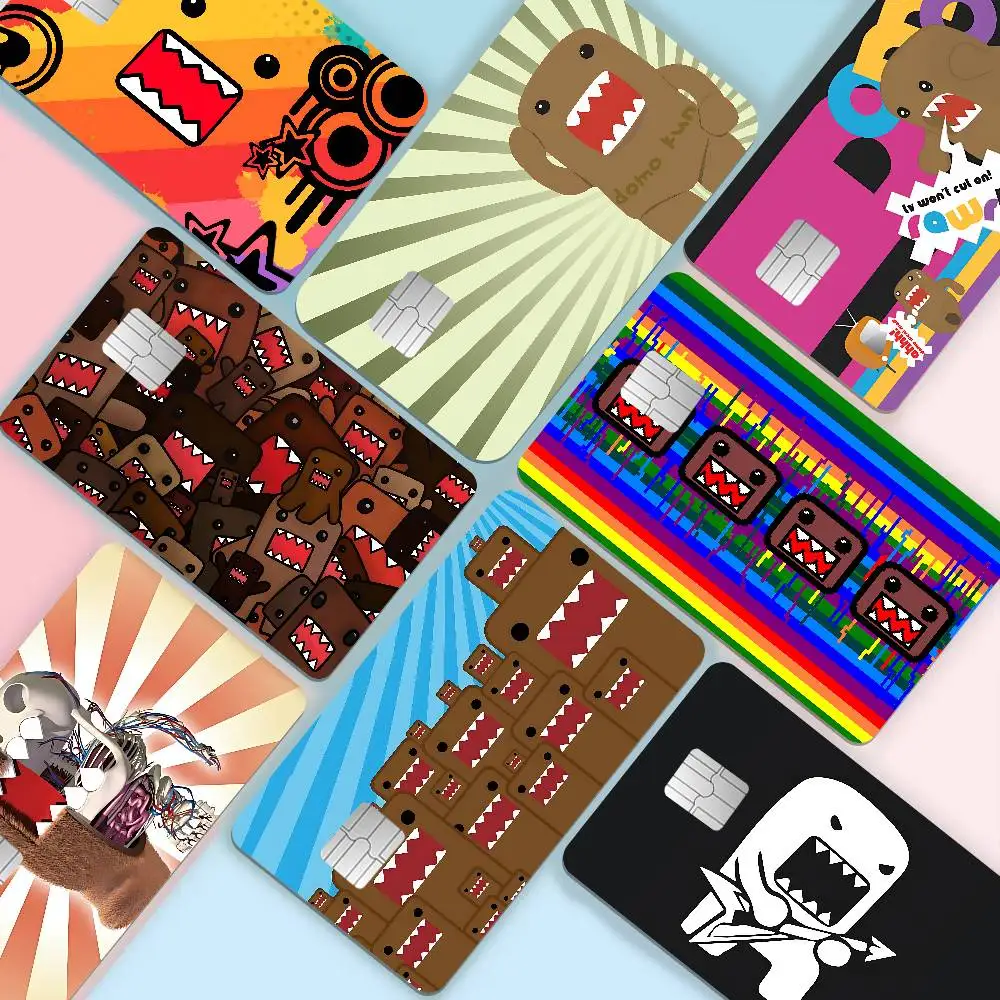 Cute Domo-kun Cartoon Credit Card Skin Stickers for Bank Card Bus Metro Card Sticker Waterproof Women Gift