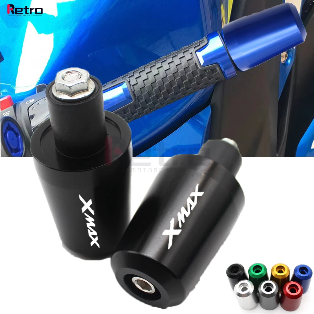 

CNC Motorcycle Hand Grips Bar End Plug Moto Handlebar Caps For Yamaha XMAX 125 250 300 400 X-MAX 2016 2017 2018 2019 20 21 22 23