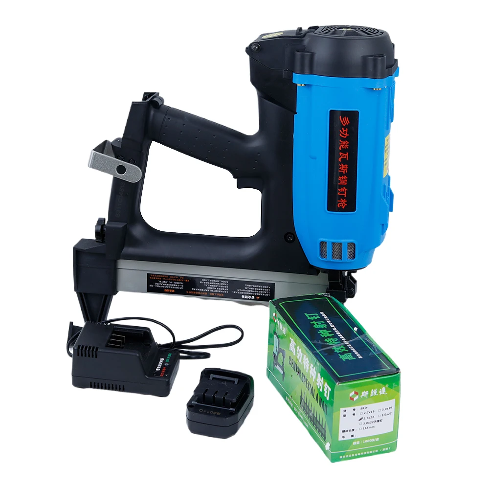 WSQ-01 Rechargeable Single-use Gas Nail Gun Concrete Ceiling Frame Trunk Hydropower Woodworking Steel Nailer