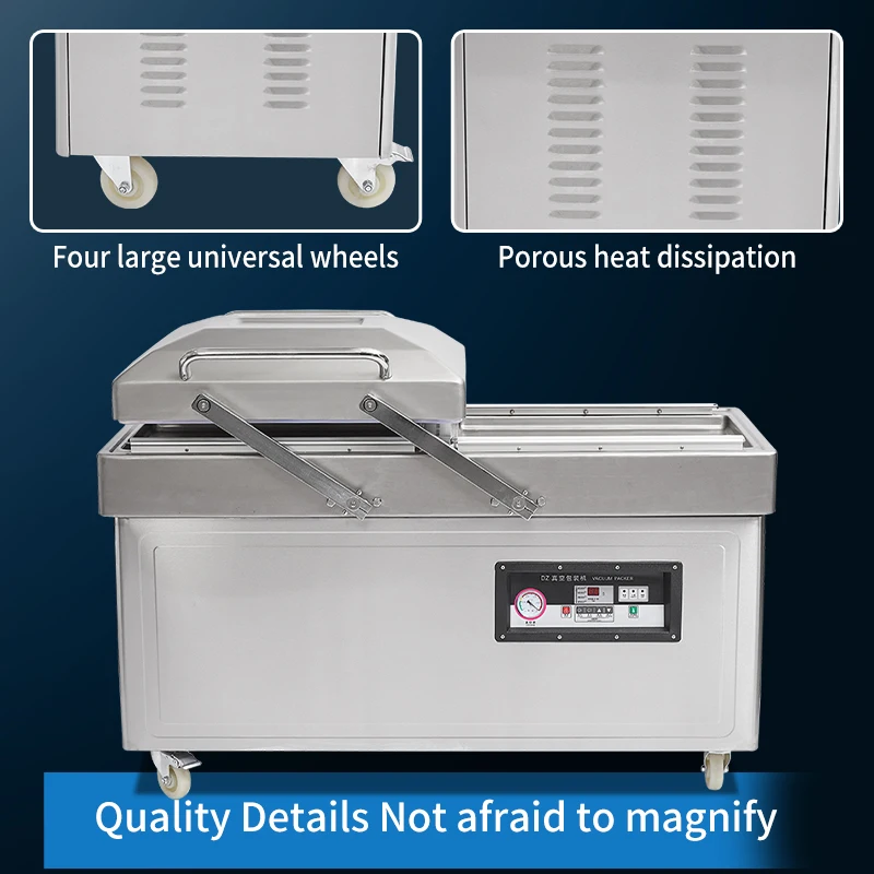 DZ-500 Commercial Vacuum Sealer Double Chamber Manufacture for Pouch Packing of Commodity Double Chamber Vacuum Sealing - view 4
