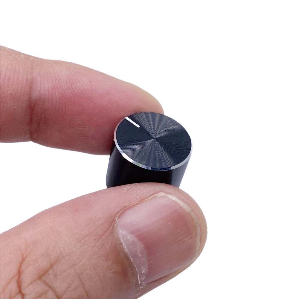 알루미늄 합금 전위차계 노브 인코더, 볼륨 제어 오디오 노브, 6mm 샤프트 홀 (널링 샤프트 직경), 15x13mm