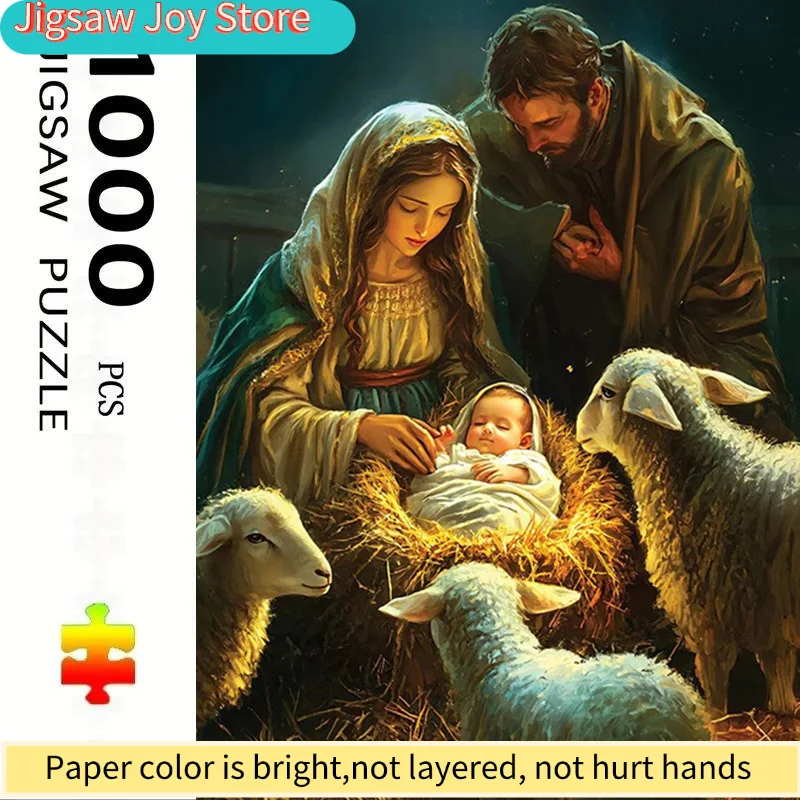 

Пазл для взрослых, большой размер 70,0x50,01 см, религиозный пазл с изображением Иисуса и Девы Марии, идеально подходит для творческих занятий своими руками.