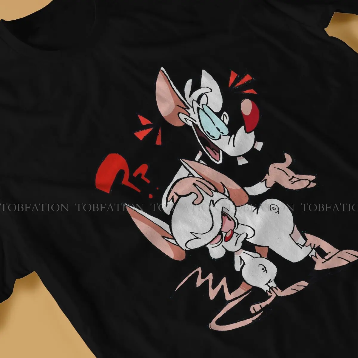 Pinky and the Brain TV Doubt  T Shirt Men Ofertas Loose Ofertas Tshirt Cotton Harajuku Tops