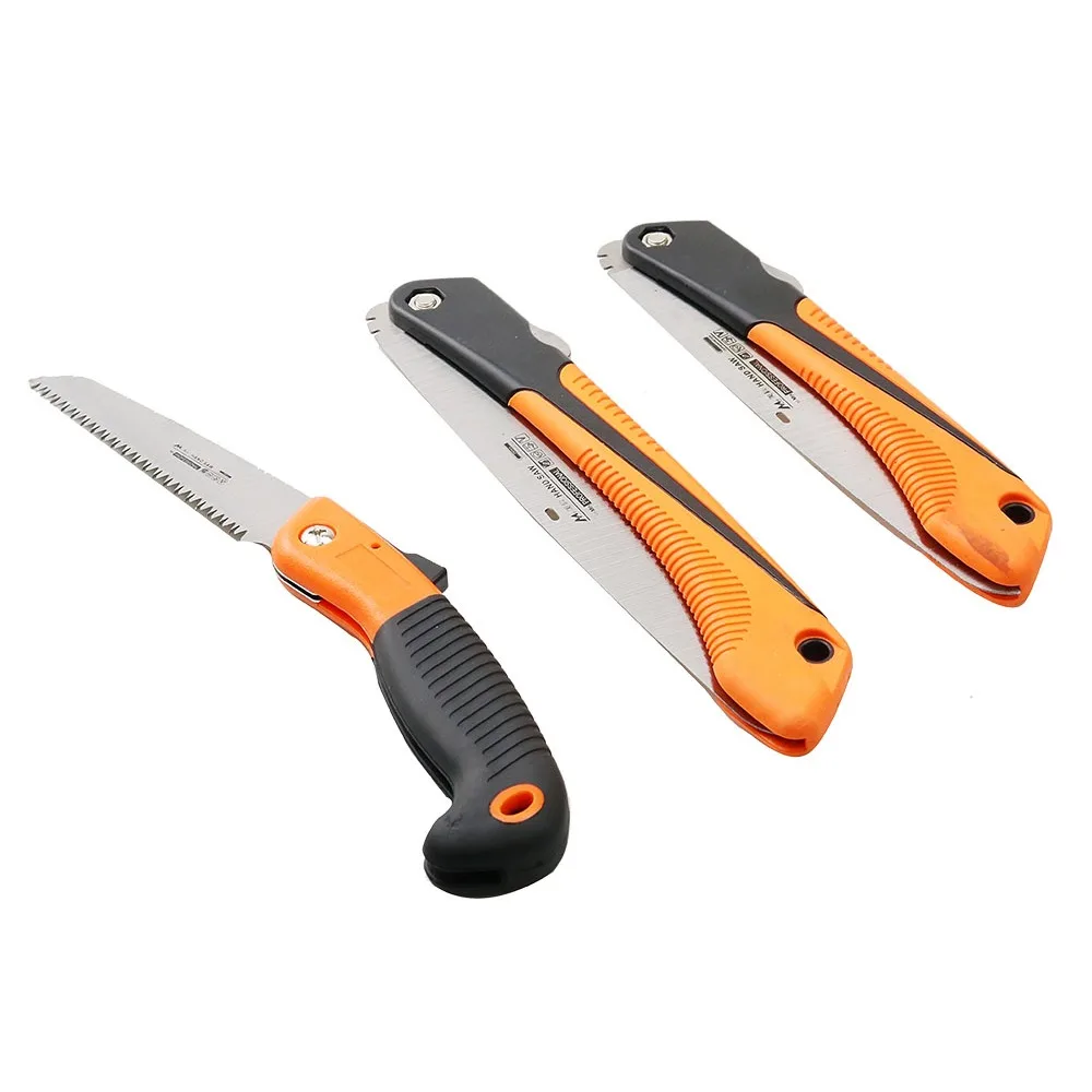 منشار يدوي قابل للطي شديد التحمل بطول 6 بوصة 8 بوصة 10 بوصة منشار يدوي للتخييم الخشبي، منشار تشذيب الخشب الجاف بأسنان صلبة #5