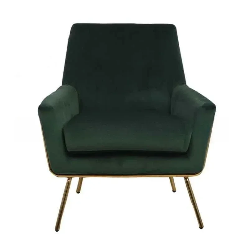 Nordic modern velvet fabric single sofa furniture casual sofa chair club negotiation reception