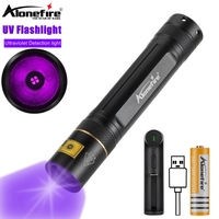 365nm High Power Blacklight LED Flashlight Invisible Ink Marker Cat Dog Urine Tinea Leakage Ore Money Scorpion Fluorescence Lamp