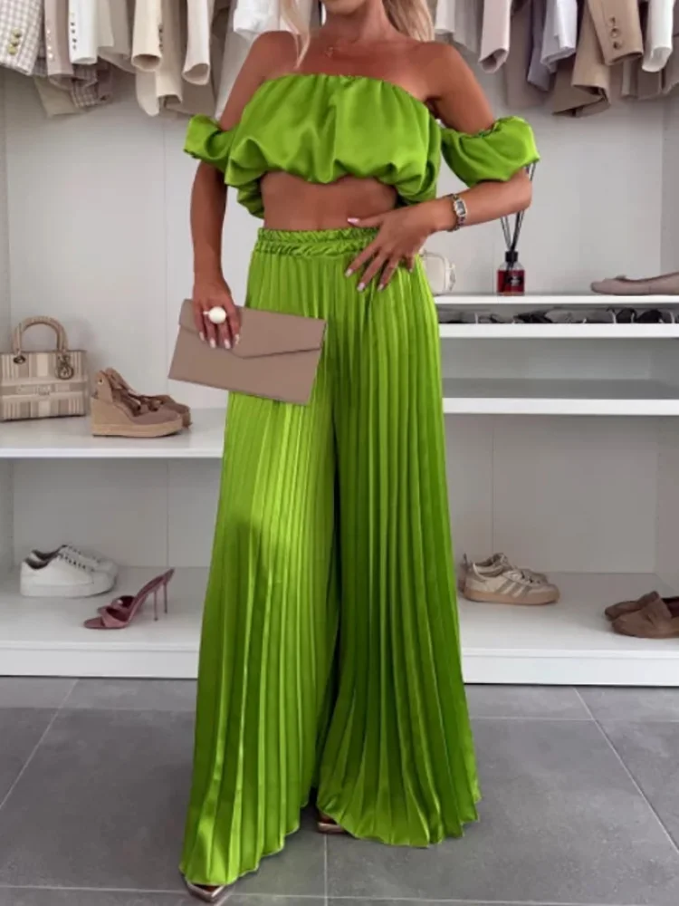 여름 여성 넓은 다리 바지 두 조각 세트, 휴일 솔리드 패치 워크 간단한 복장, 새로운 O 넥 민소매 숙녀 정장 streetwear