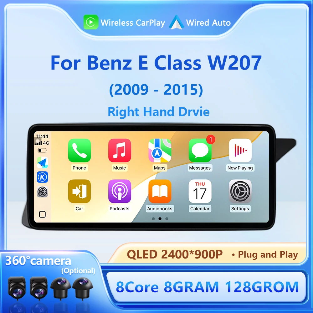 

Wireless Carplay Android For Benz E Class W207 2009- 2015 Car Radio Multimedia GPS Navi DSP Stereo WiFi Touch Screen Accessories